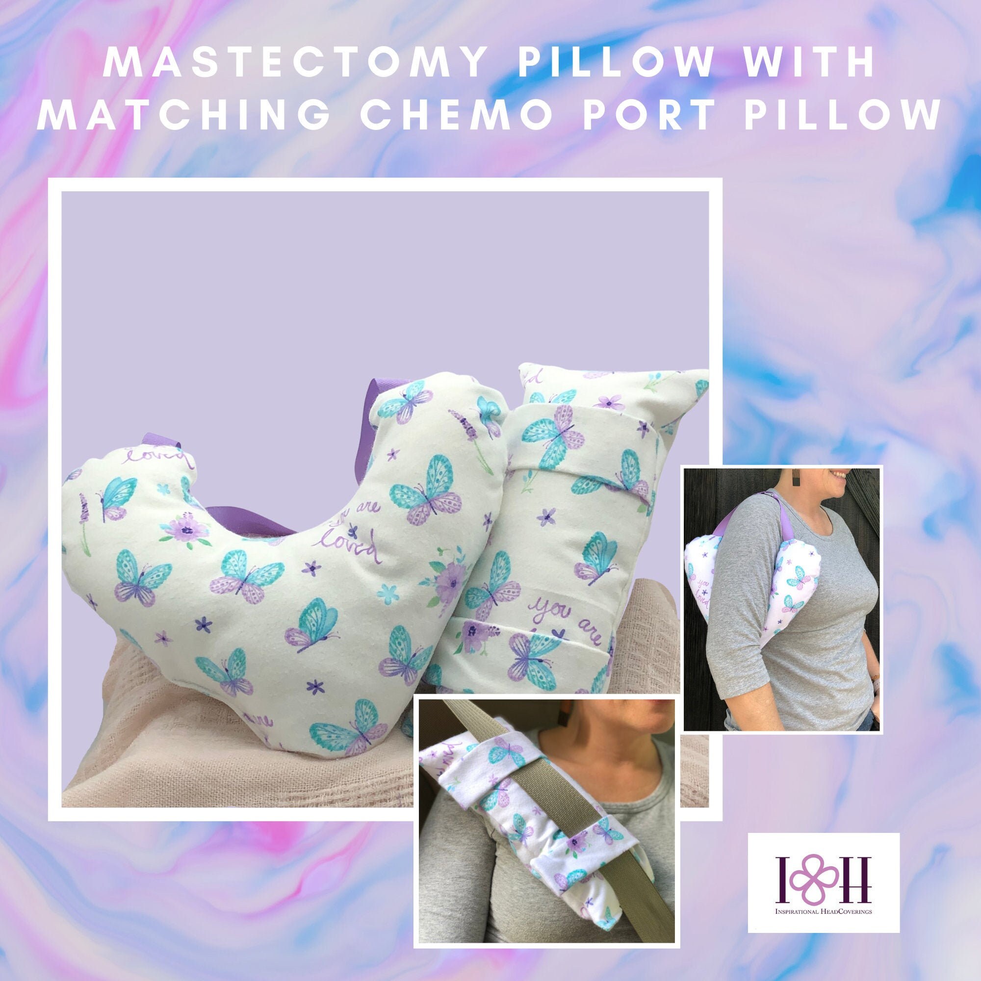 Mastectomy Pillows With Optional Matching Seatbelt Pillow Etsy