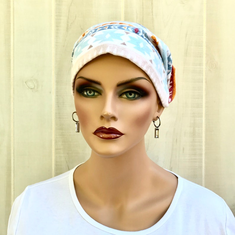 Womens Flannel Head Scarf For Hair Loss Chemo Headwear Gift | Etsy