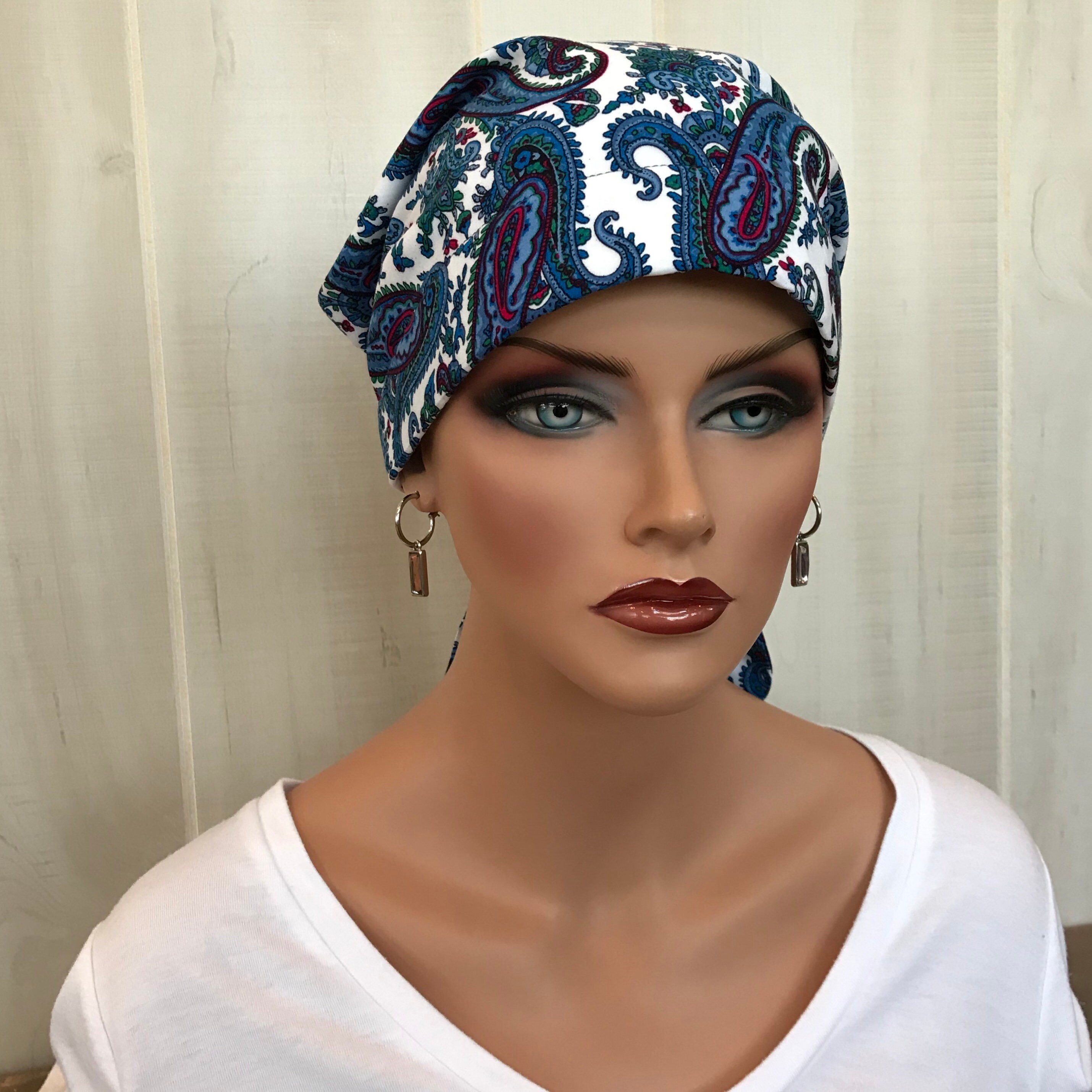 Head Scarf For Women With Hair Loss. Cancer Headwear, Chemo Hat