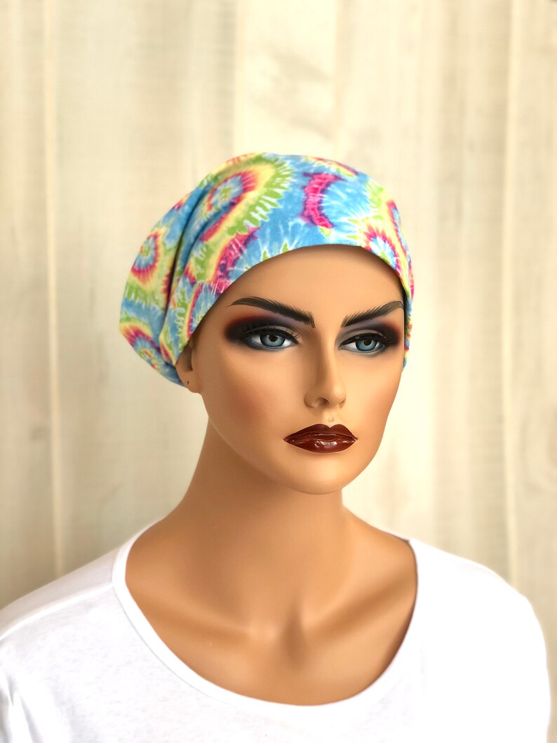 Tie Dye Scrub Caps For Women Nurse Gift Scrub Hats Sky Blue Etsy