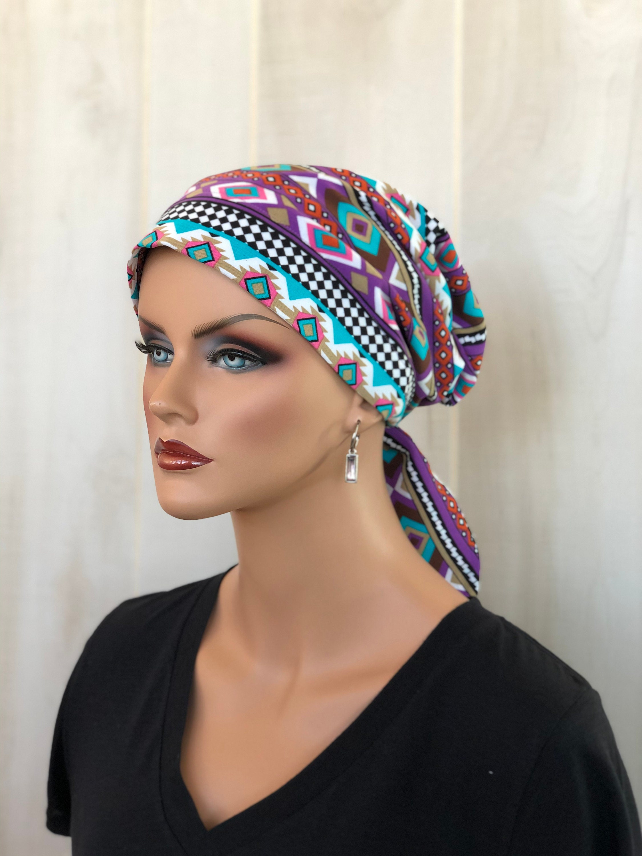 Head Scarf For Women With Hair Loss, Cancer Gifts, Southwestern Head Wrap