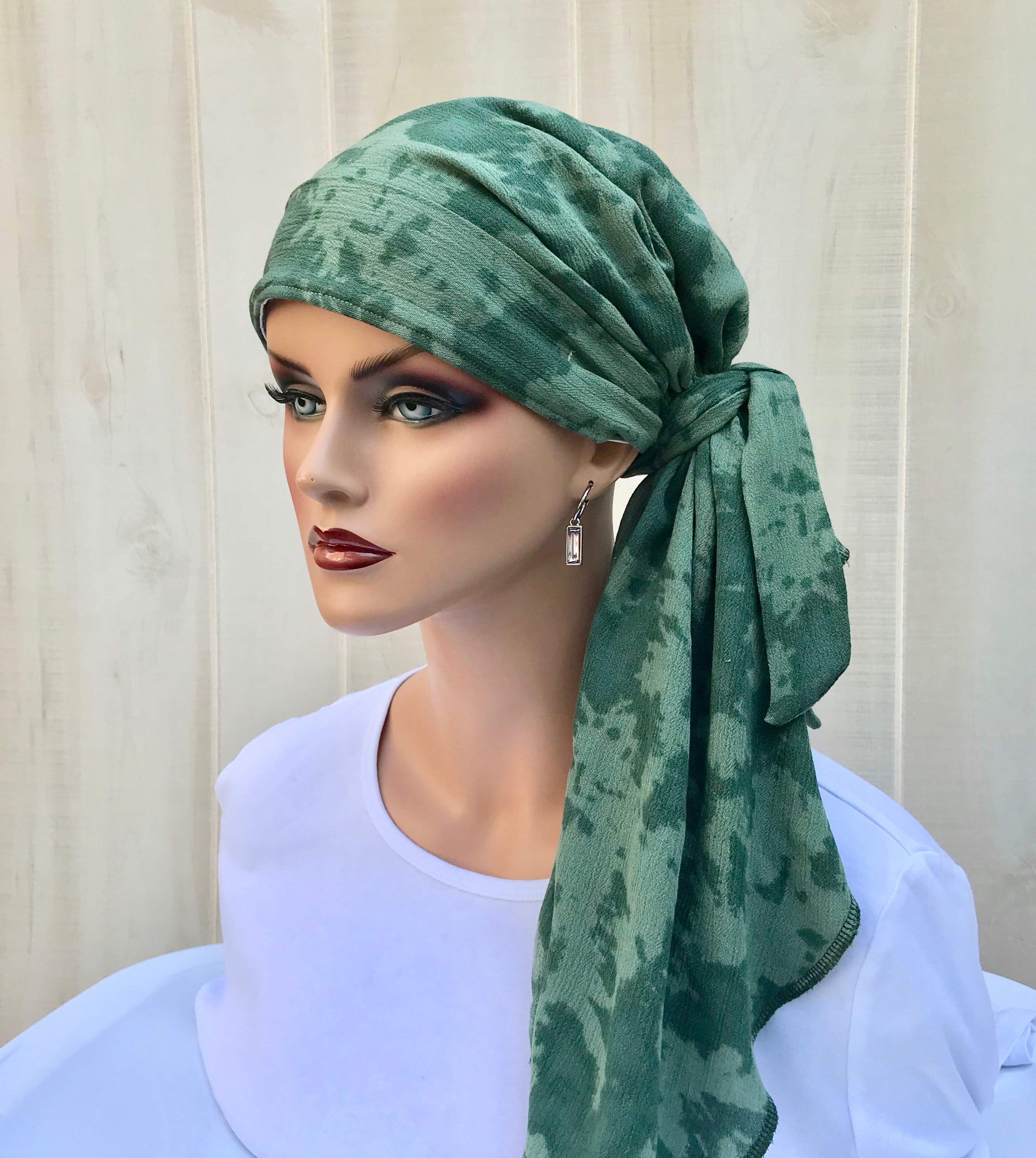 Pre Tied Head Scarf For Women With Hair Loss Cancer Headwear