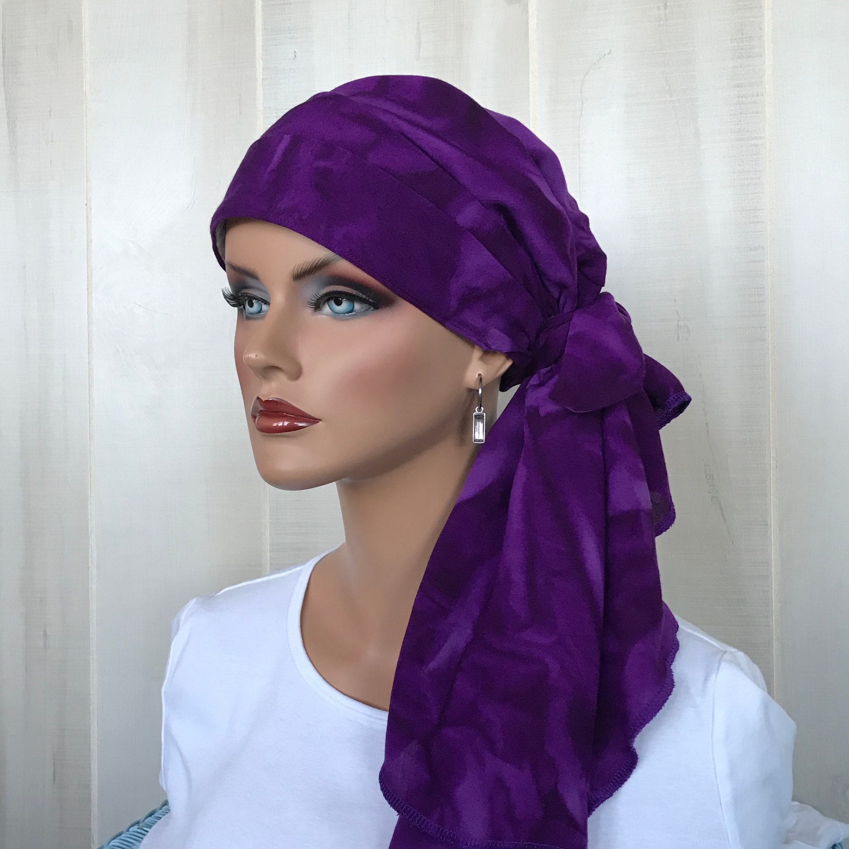 Pre Tied Head Scarf For Women With Hair Loss Cancer Headwear