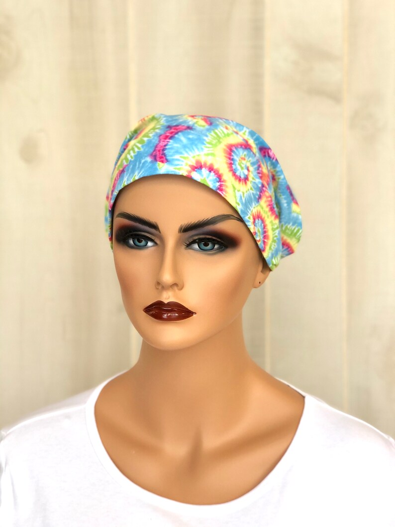 Tie Dye Scrub Caps For Women Nurse Gift Scrub Hats Sky Blue Etsy
