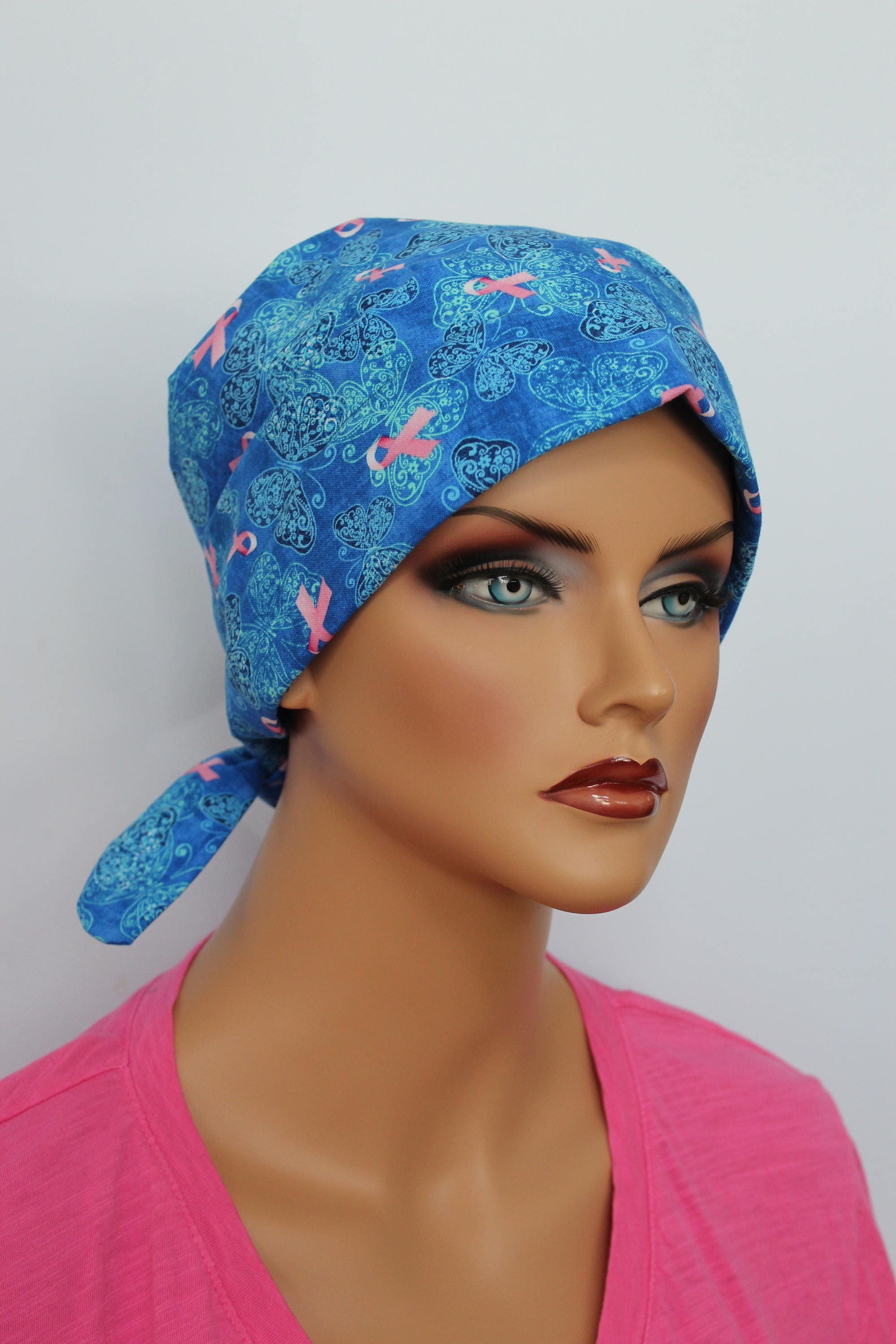 Womens Surgical Scrub Cap, Scrub Hat, Cancer Head Scarf, Chemo Headwear ...