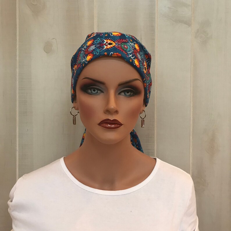 PreTied Head Scarf For Women With Hair Loss. Cancer Headwear Etsy