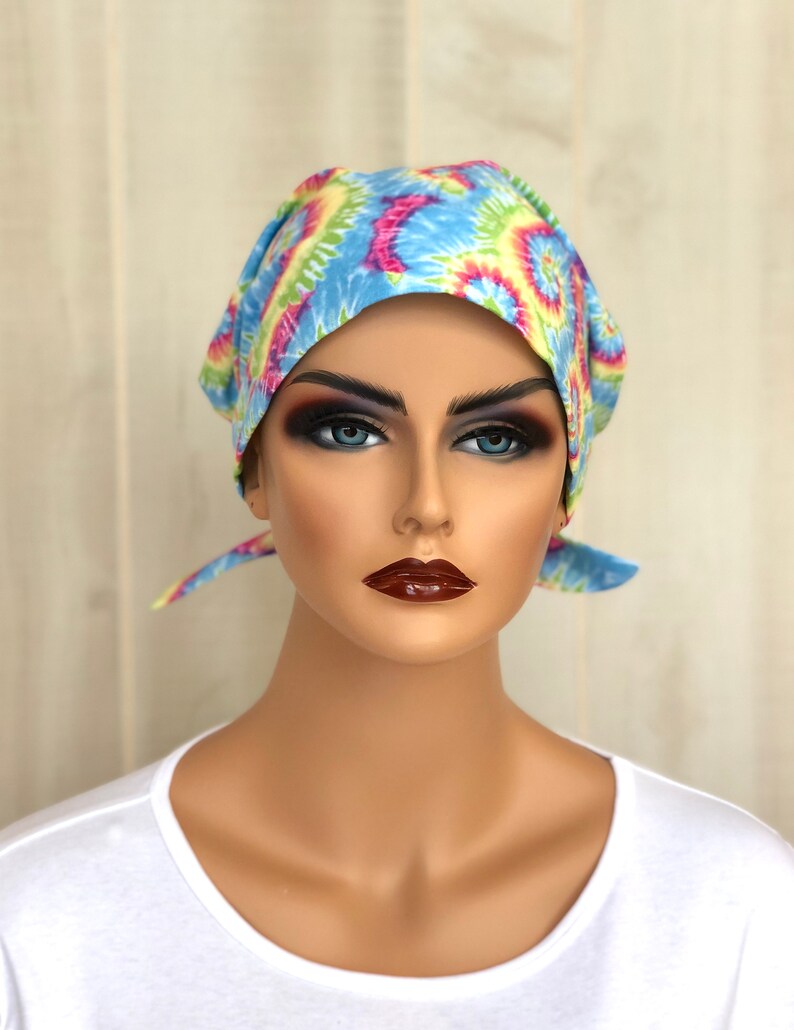 Tie Dye Scrub Caps For Women Nurse Gift Scrub Hats Sky Blue Etsy