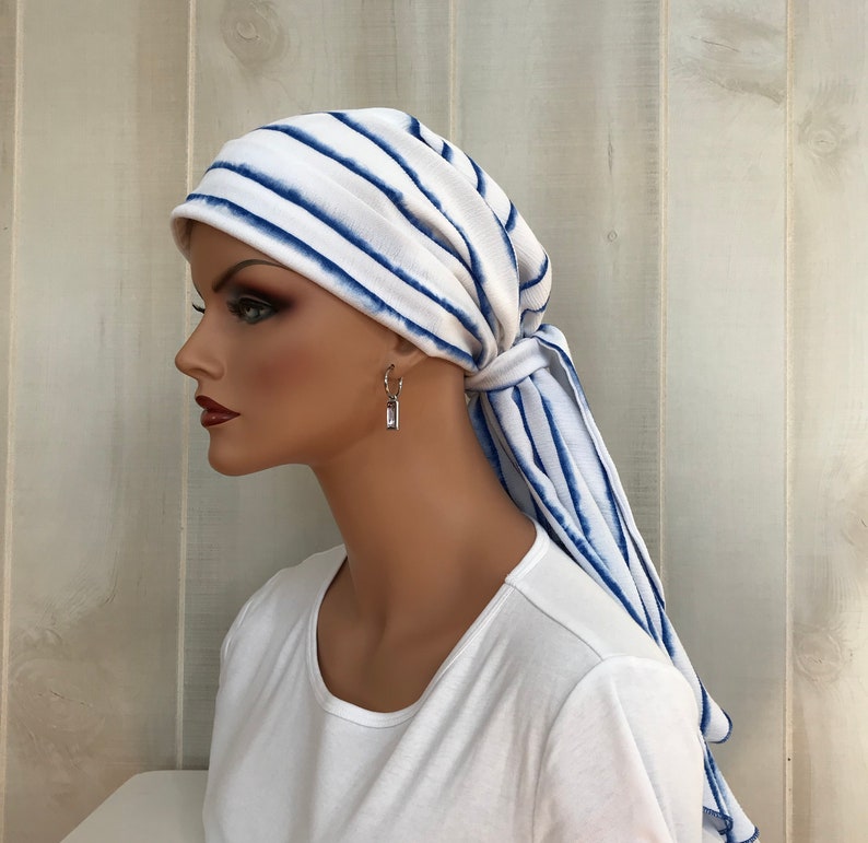 PreTied Head Scarf For Women With Hair Loss. Cancer Headwear Etsy