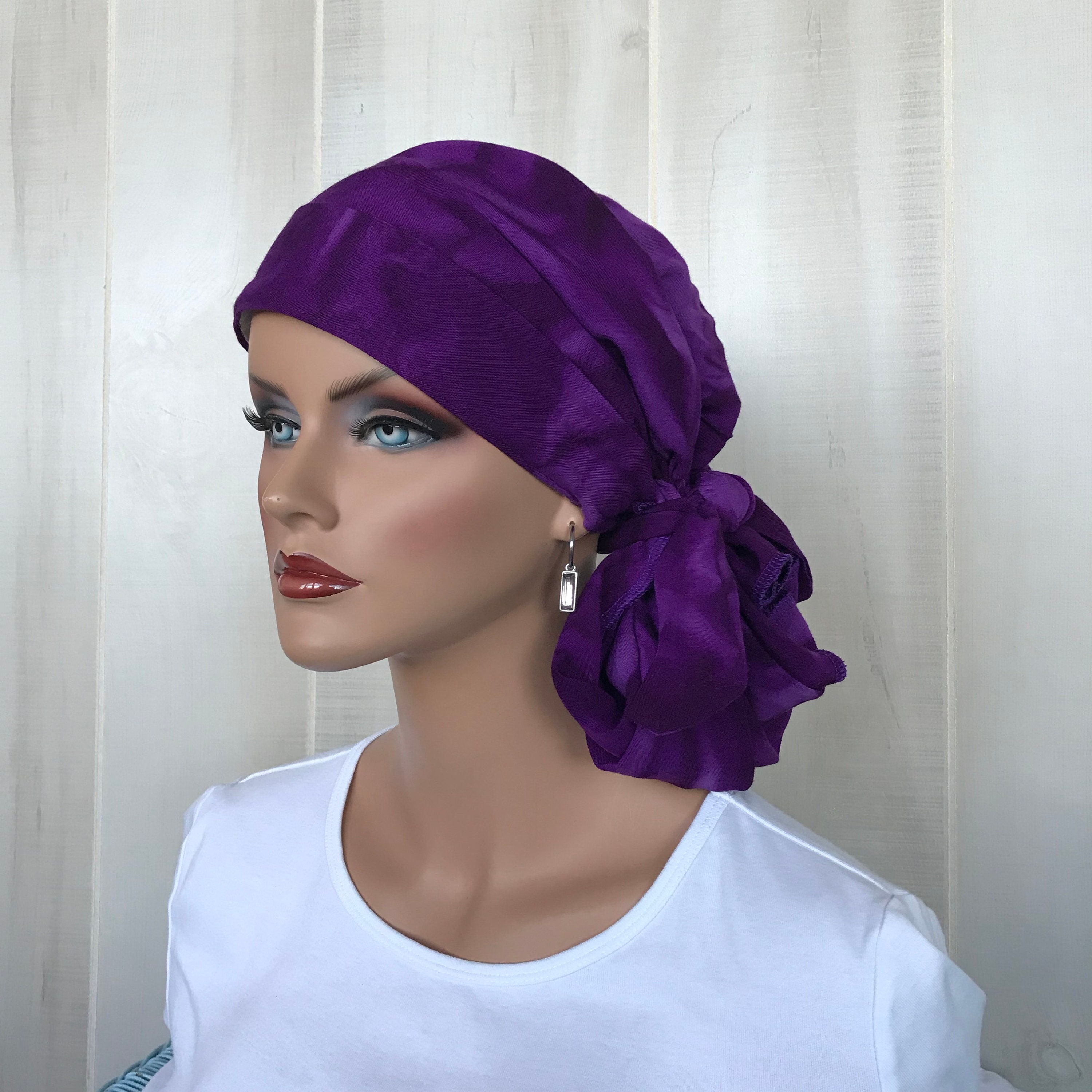 Pre Tied Head Scarf For Women With Hair Loss Cancer Headwear