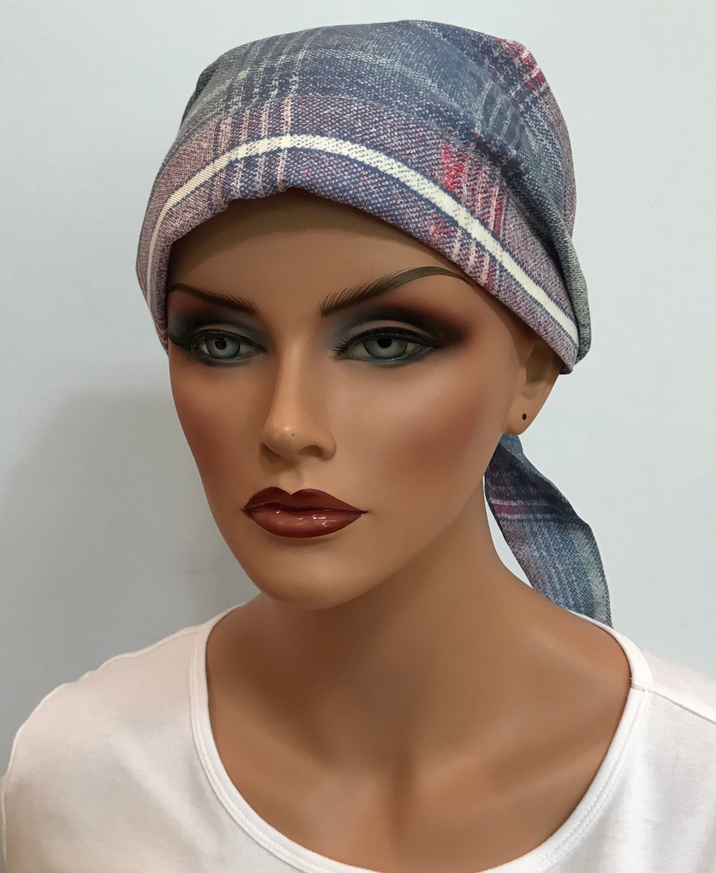 Head Scarf For Women With Hair Loss. Cancer Headwear, Chemo Hat