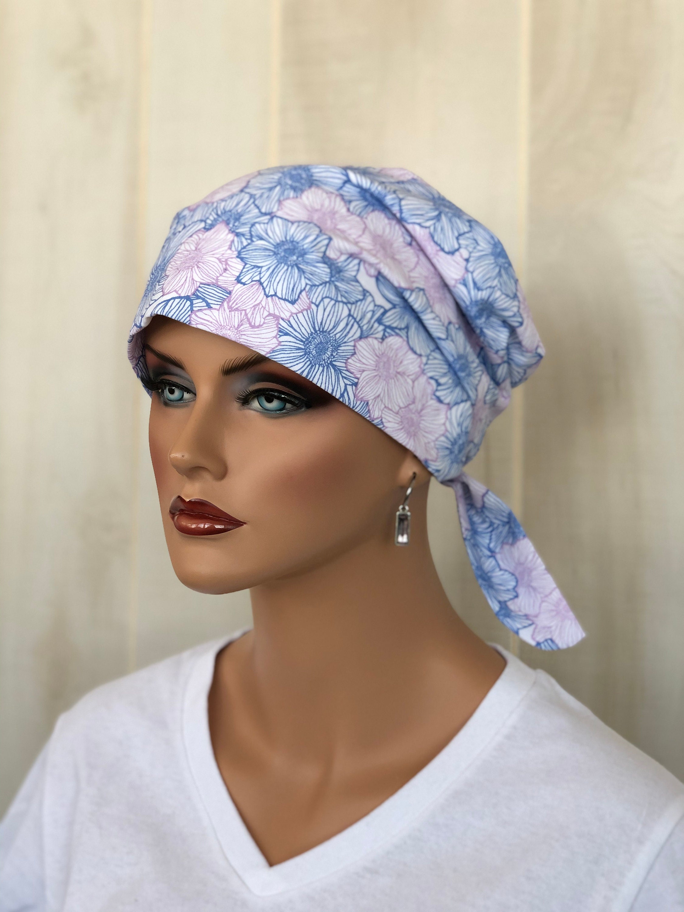 head snood elegant tichel head bandanna Handmade bonnet with long ties surgical scrub cap full head covering
