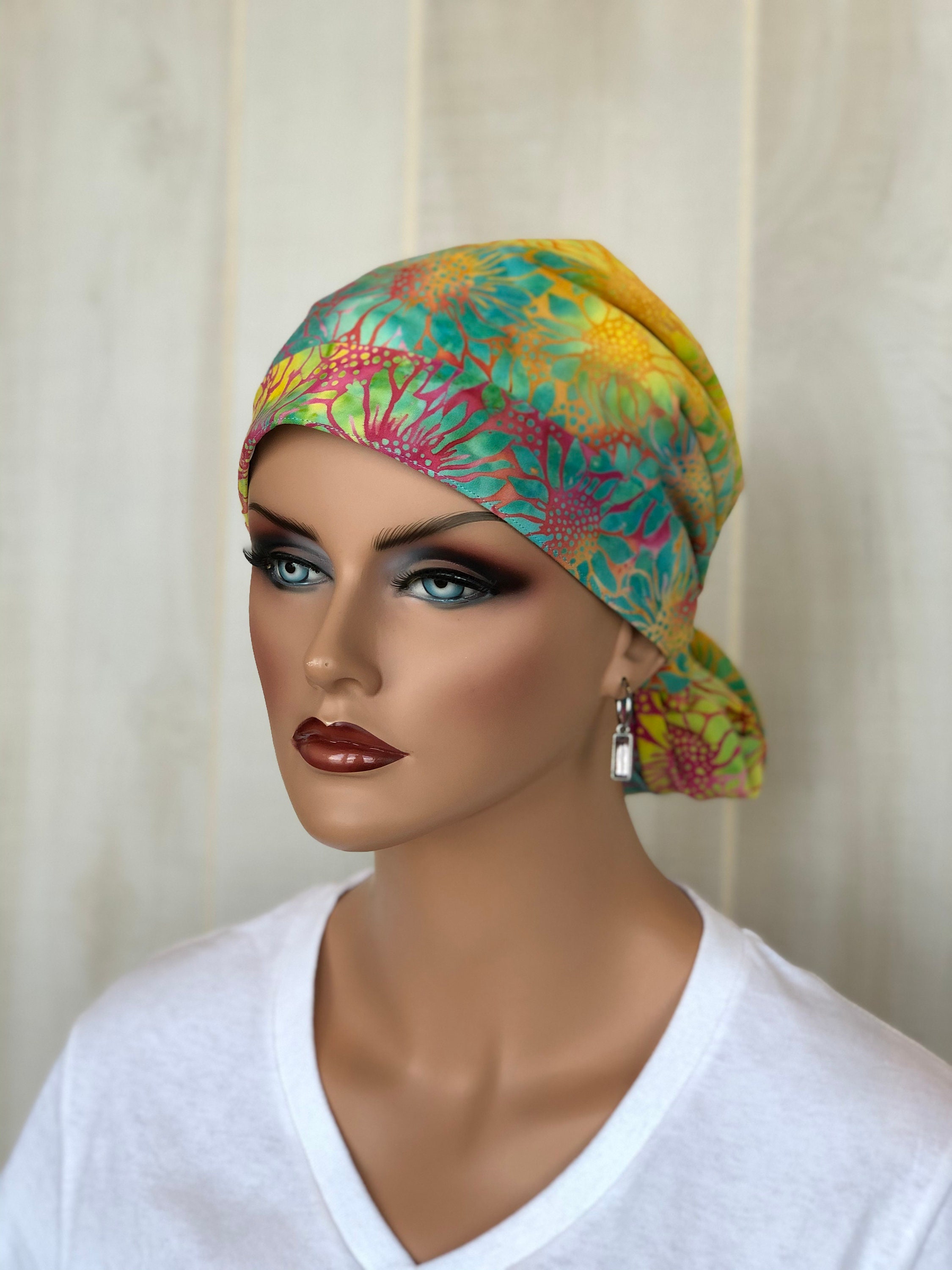 Pre-Tied Head Scarf For Women With Hair Loss. Cancer ...