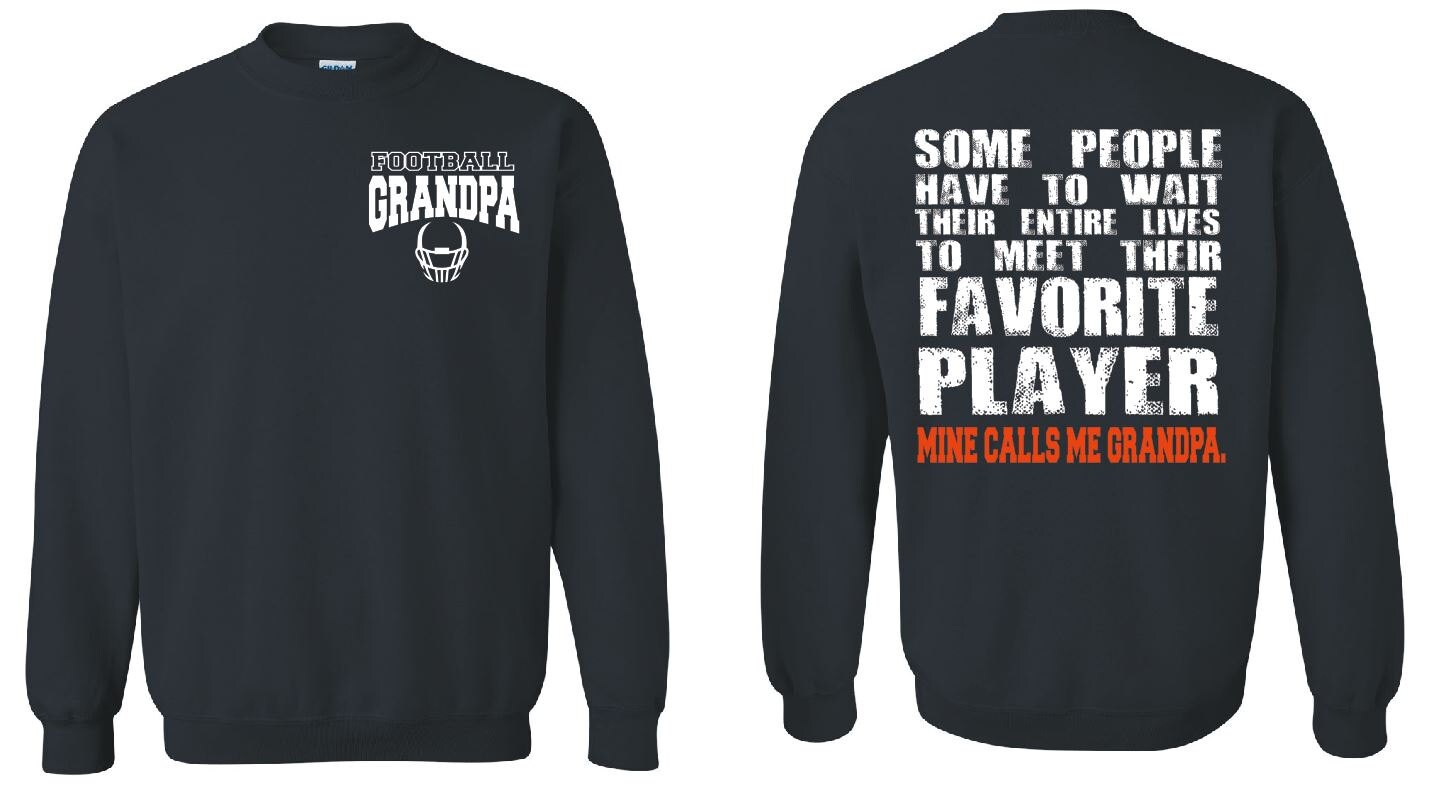 Football Grandpa Crewneck Sweatshirt Favorite Player Calls Me | Etsy