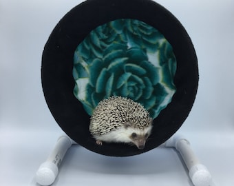 Wheel Cover, Teal Rose Fleece, with Waterproof back, for Hedgehogs, Rats, and other Small Animals