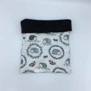 Flannel Sleep Sack, Cuddle Sack, Hedgehog Line Drawing, for Hedgehog, Sugar Glider, Guinea Pig, Rats, and other Small Animals