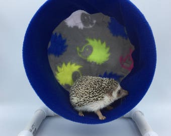 Wheel Cover, Hedgehogs on Grey Fleece, with Waterproof back, for Hedgehogs, Rats, and other Small Animals