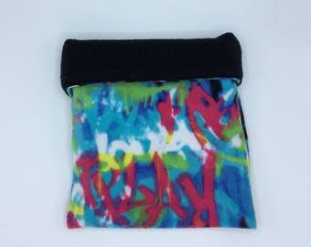 Fleece Sleep Sack, Cuddle Sack, Graffiti, for Hedgehogs, Sugar Gliders, Guinea Pigs, Rats, and other Small Animals