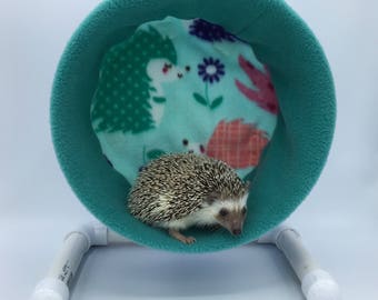 Wheel Cover, Teal Spring Flowers Hedgehogs, with Waterproof back, for Hedgehogs, Rats, and other Small Animals