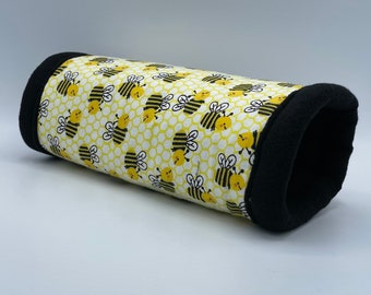 Bee Hive 12” Tube Tunnel, Fleece and Flannel, Video Game, hedgehog tunnel, guinea pig Tube, rat hide, sugar glider hanging tunnel