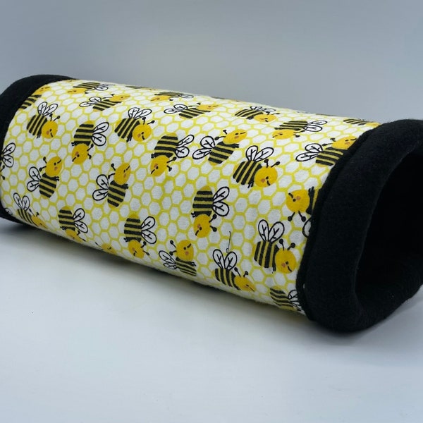 Bee Hive 12” Tube Tunnel, Fleece and Flannel, Video Game, hedgehog tunnel, guinea pig Tube, rat hide, sugar glider hanging tunnel