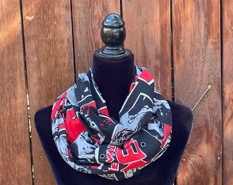 Walking Dead Bonding Scarf, Zombie Scarf, Double Loop or Single Loop, One Pocket or Two Pockets