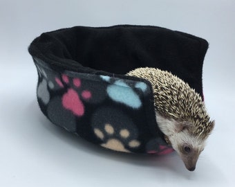 Cuddle Cup, Multicolored Paws Fleece, for hedgehogs, guinea pigs, rats and other small animals