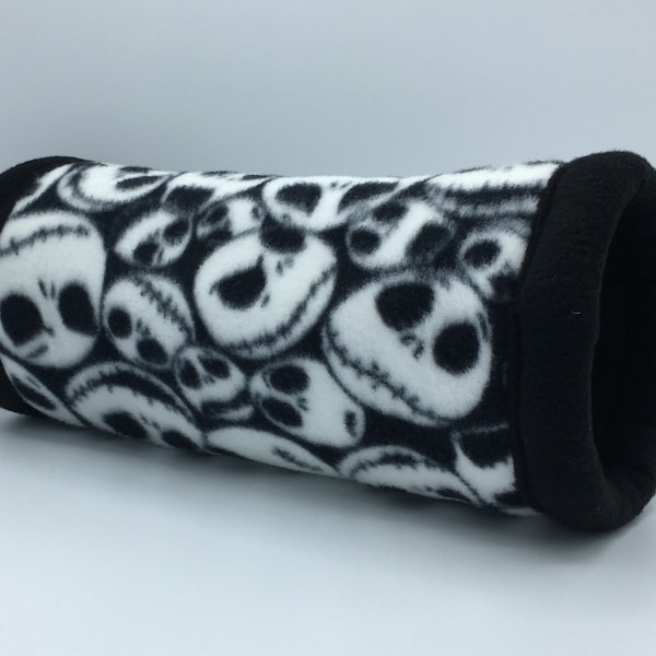 12 inch Fleece Tube Tunnel, Nightmare Before Christmas, Jack Skellington, for hedgehogs, guinea pigs, rats, sugar gliders and other small