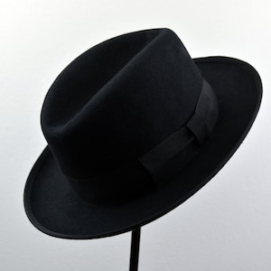 Homburg Hat | The SIGNATURE | Black Fedora Hat For Men | Mens Fedora Hats | Mens Fur Felt Hat