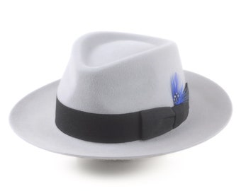 Light Grey Fedora Hat for Men Mens - Etsy