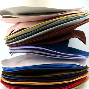 Rabbit Fur Felt Capelines - Premium Wide Brim Blanks | 70+ Colors | Professional Grade