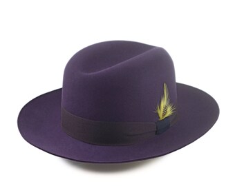 TOBIN Violet Purple Wide Brim Hat Men 