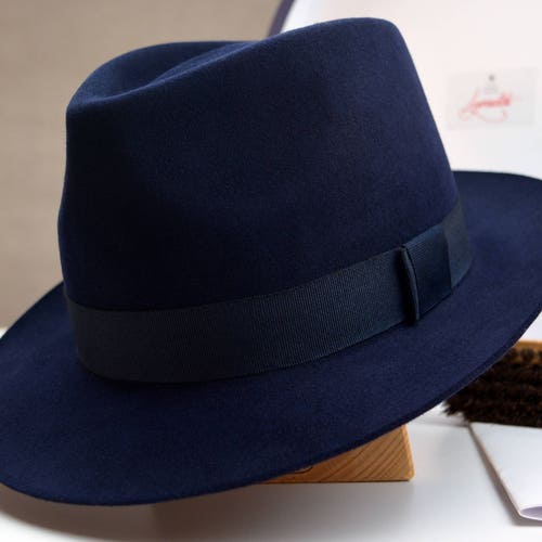 Fedora the DOYEN Navy Blue Fedora Hat 