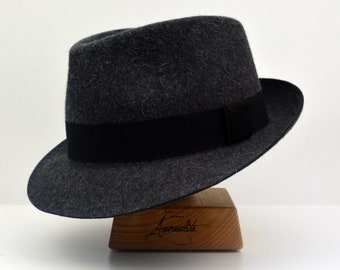 Fedora The MERCURY Black Trilby Hat Men Fedora Hat For | Etsy