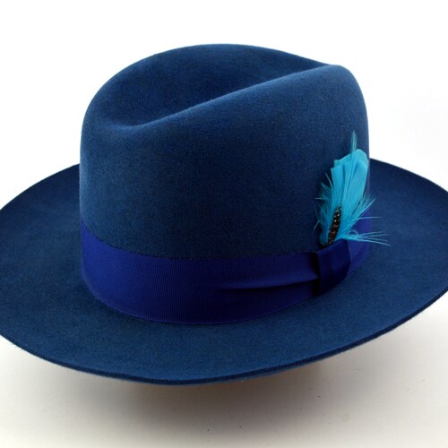 Fedora the CLUBBER Light Blue Fedora Hat for Men Mens Etsy UK