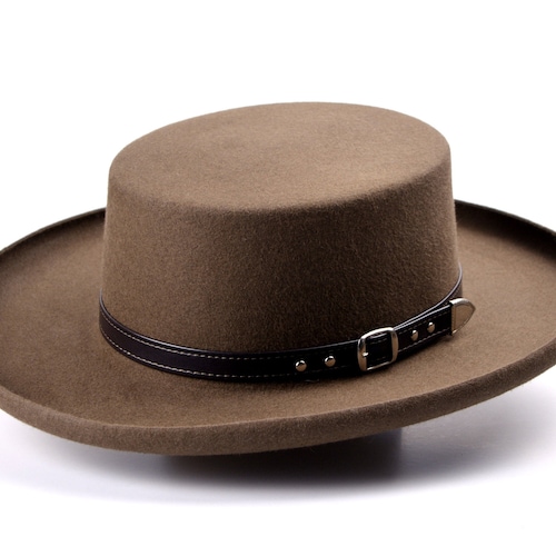 Gambler Hat the RIVERSIDE Taupe Fur Felt Wide Brim Hat Men - Etsy