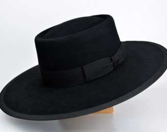 Bolero Hat the BUCKAROO Black Fur Felt 