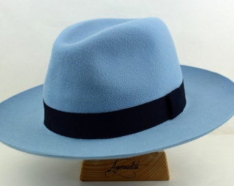 baby blue fedora