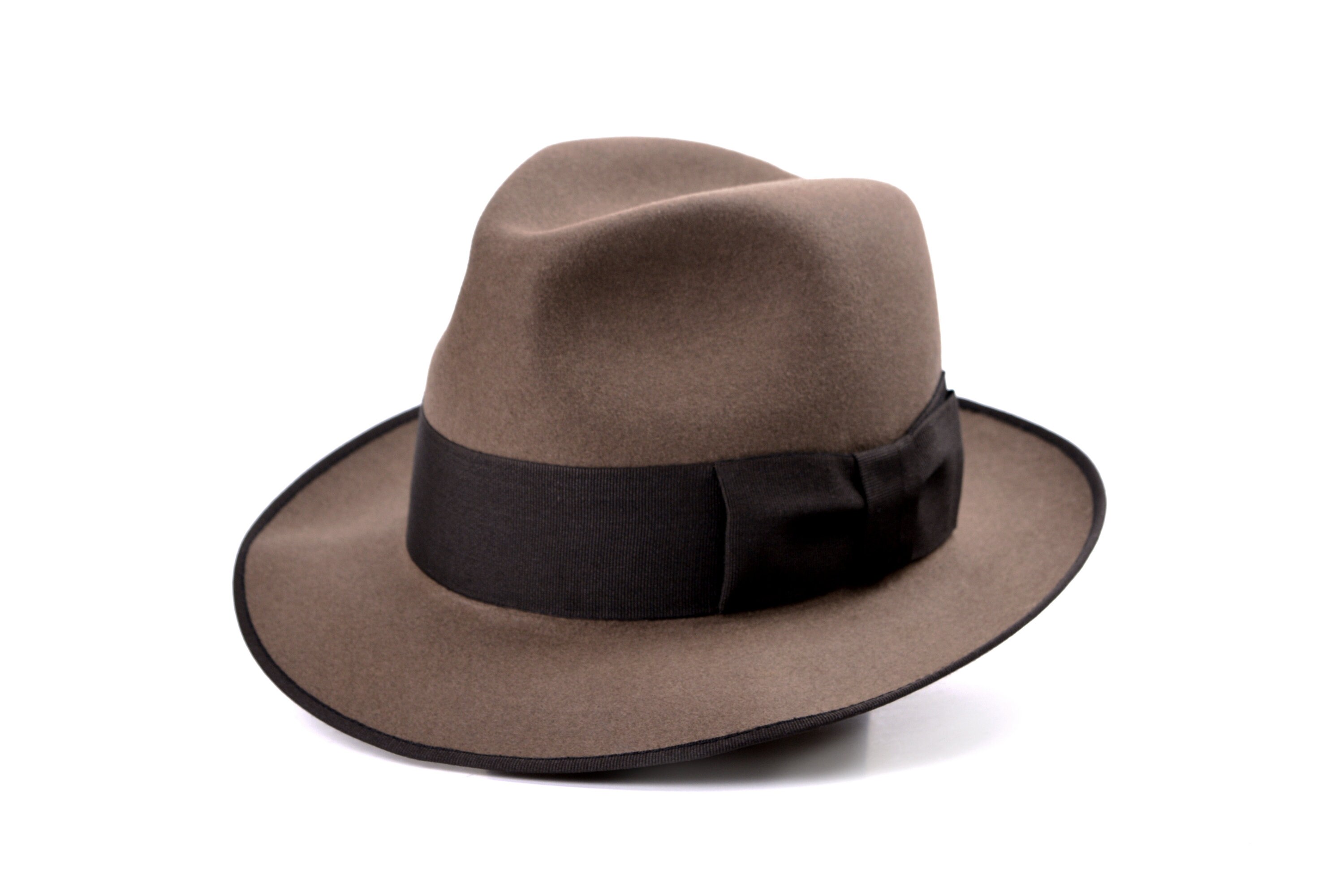 Taupe fedora hat Clearance