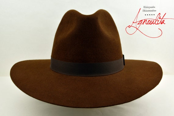 Wide Brim Fedora the COACH Brown Fur Felt Wide Brim Hat - Etsy Wide Brim Fedora the COACH Brown Fur Felt Wide Brim Hat - Etsy
