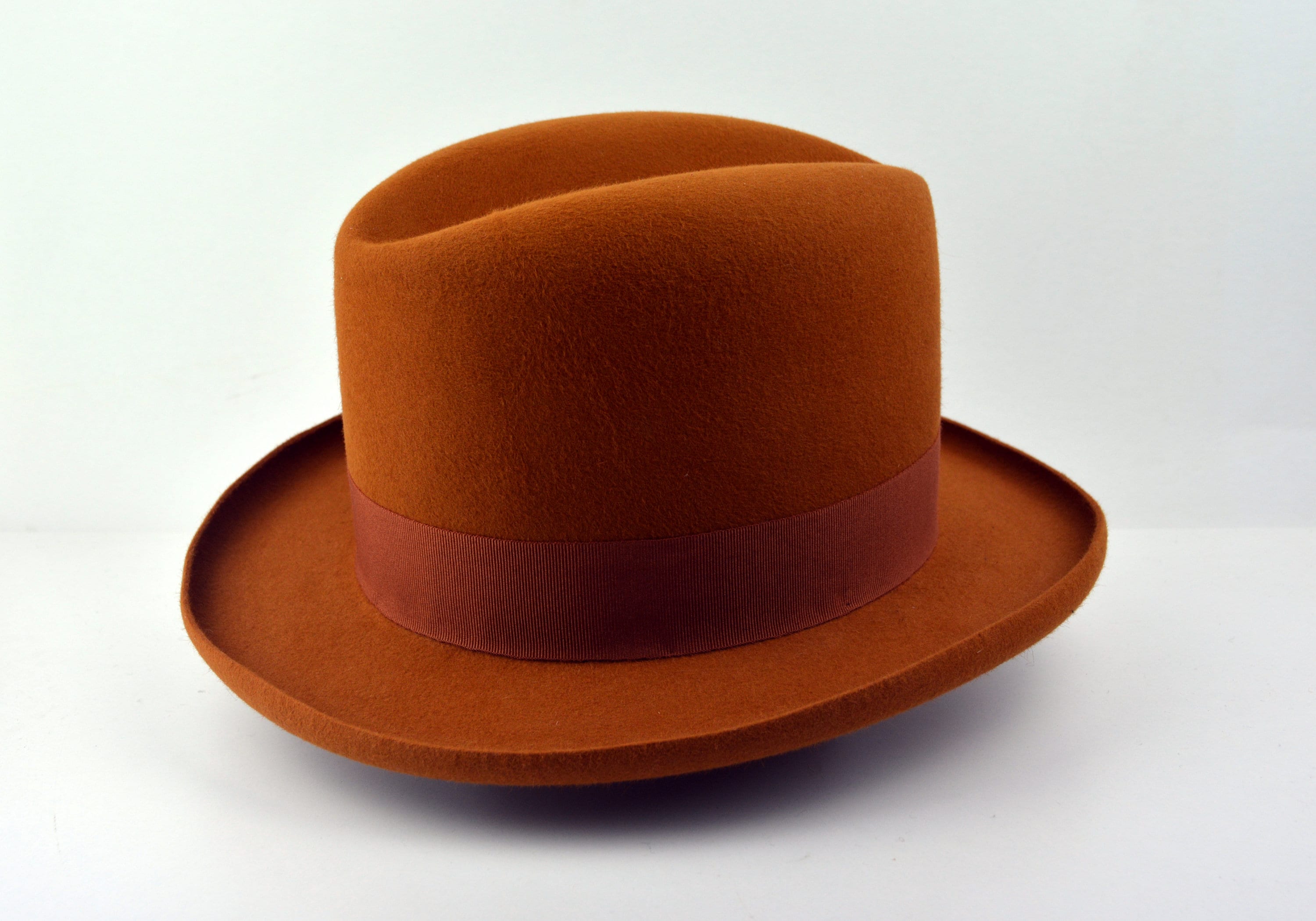 DERRINGER Burnt Orange Fedora Hat 