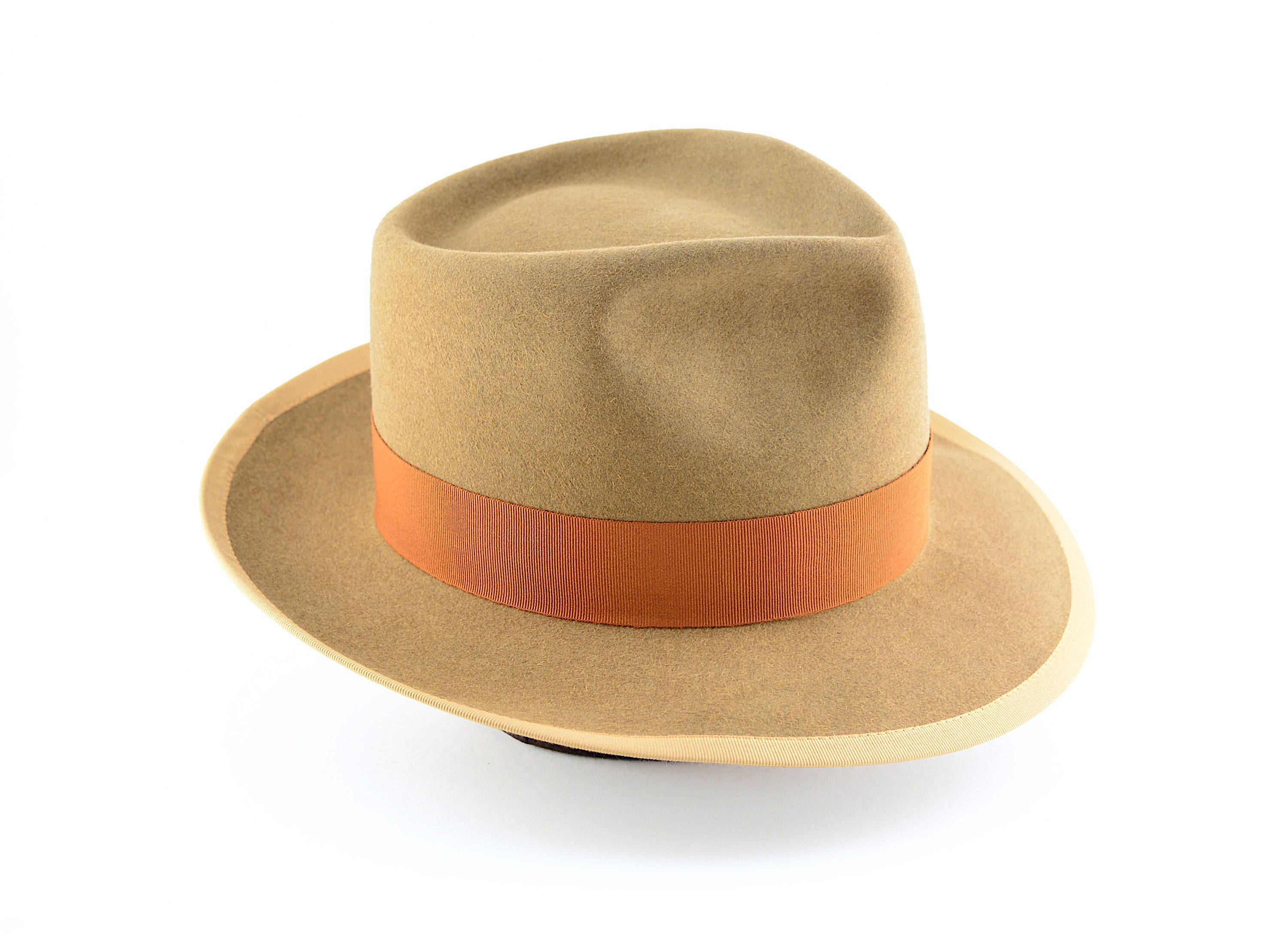 Fedora The PANDAMATOR Dusty Camel Beaver Felt Fedora Hat Etsy