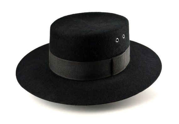 Bolero Hat the WOODSMAN Black Wool Felt 
