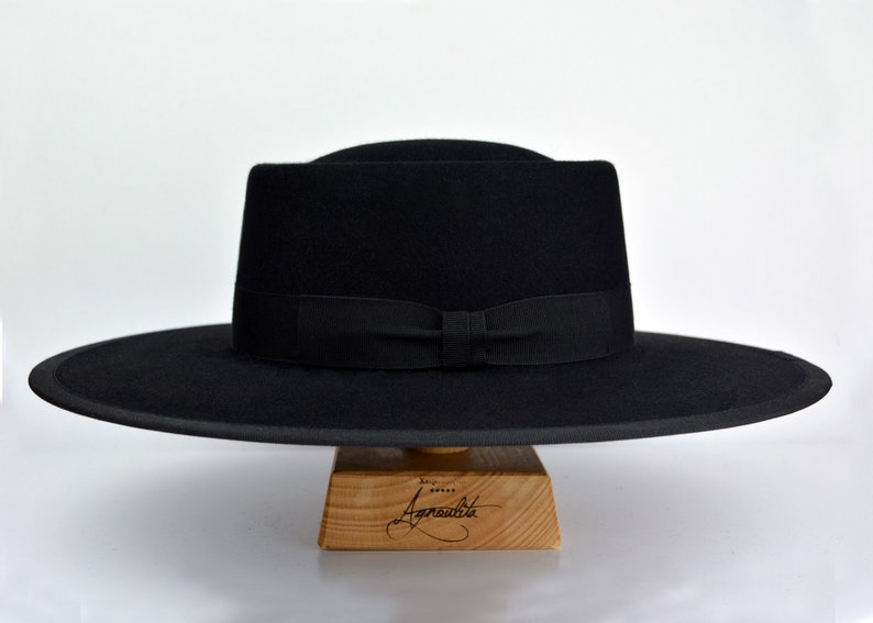 Bolero Hat The BUCKAROO Black Fur Felt Vaquero Crown Wide | Etsy
