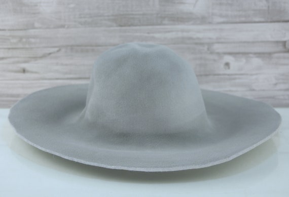 Light Grey Velour Rabbit Fur Felt Hat 
