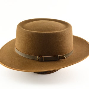 Fedora the BISON Moss Brown Vaquero Crown Fedora Hat for - Etsy