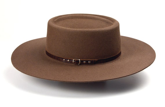 Bolero Hat the GAMBLER Taupe Brown Wide 