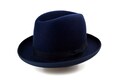Homburg Hat | The CANDIDATE | Navy Blue Fedora Hat For Men | Mens Fedora Hats | Mens Felt Hat