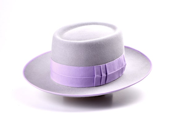 PALLADIUM Silver Grey Fedora Hat 