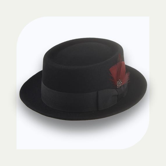 黒 ポークパイハット NEW YORK HAT ニューヨークハット ポークパイ