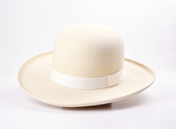 Wide Brim Fedora the MUSKETEER Bone Beige Fur Felt Round Crown Wide Brim  Hat Men Women Western Hats -  Canada